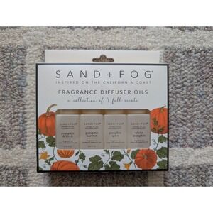 Sand + Fog Fall Fragrance‎ Diffuser Oils 4pk Pumpkin Birch Spice Autumn New
